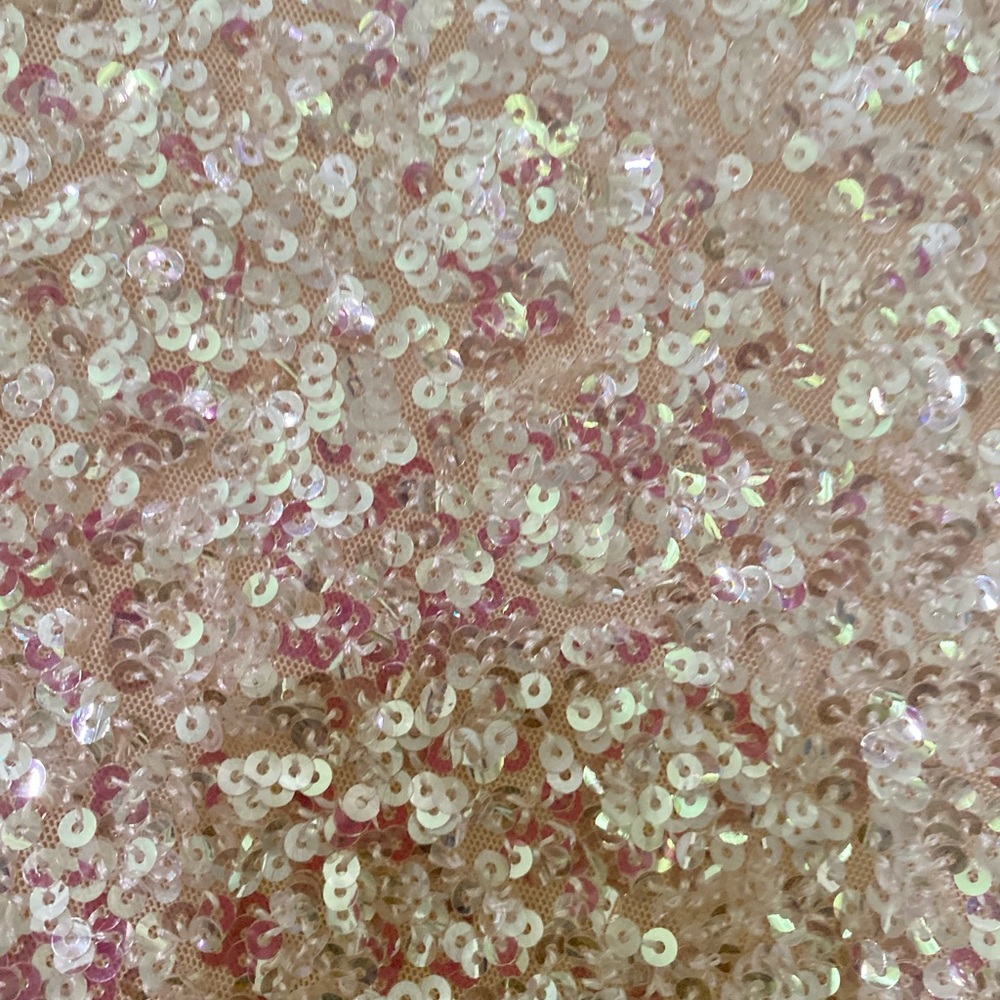 Sequin crop top ivory medium